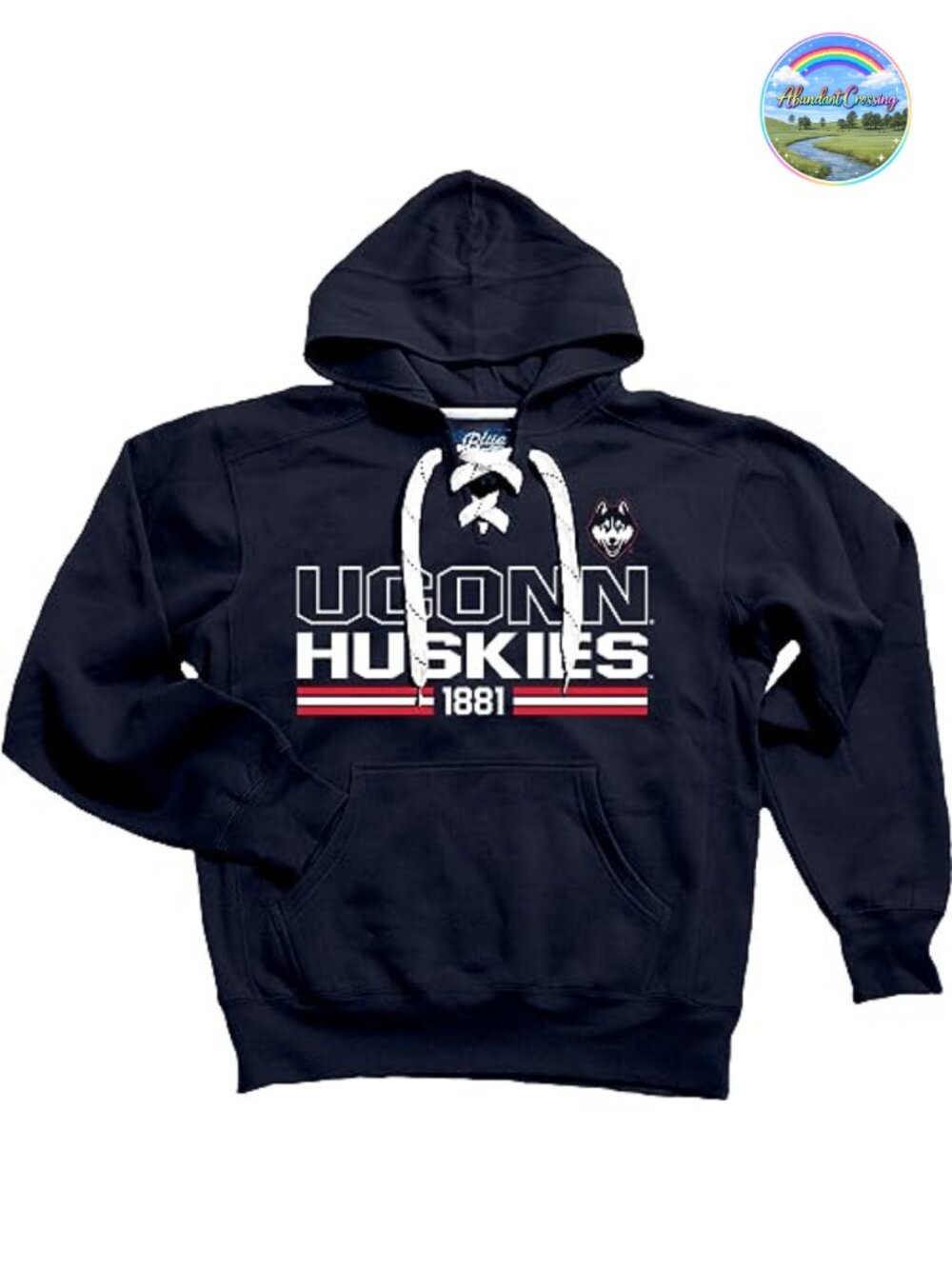 NCAA Connecticut Huskies Officially Licensed Hockey Hooded Sweatshirt